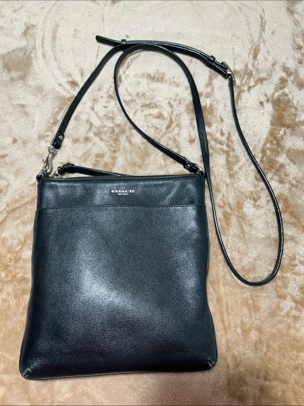Coach Black Leather Crossbody Shoulder Bag